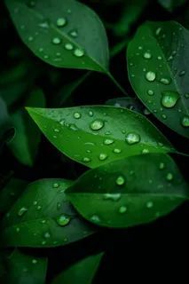 绿叶水滴