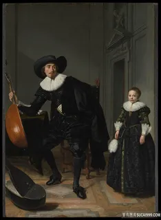 音乐家和他的女儿油画