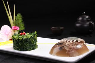 水晶甲鱼拼马兰头 (1)