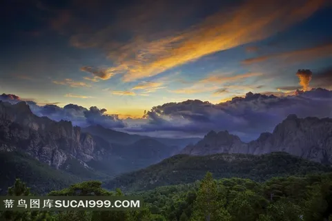 天空云彩山野夕阳唯美风景摄影高清图片 天空云彩山野夕阳唯美风景摄影高清图片