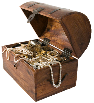 宝箱木制素材财宝