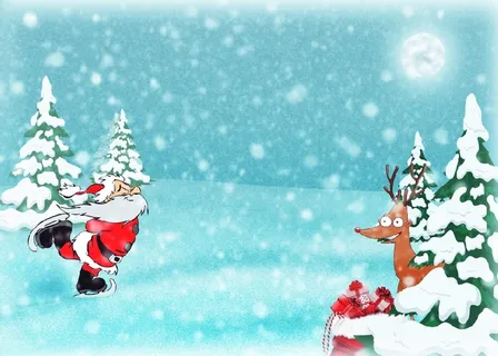 圣诞节冬天背景风景 圣诞节冬天背景风景