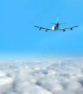 天空中飞行的客机高清