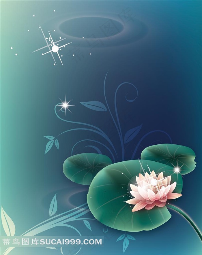 装饰画背景画无框画荷花睡莲