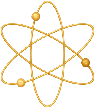 金色原子运动线条模型少儿兴趣班