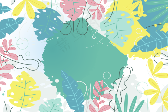 植物, 树叶, 边境, 框架, 墙纸, 背景