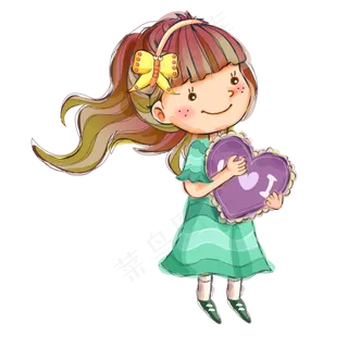 卡通水彩手绘童装女孩人物设计AI源文件 卡通水彩手绘童装女孩人物设计AI源文件