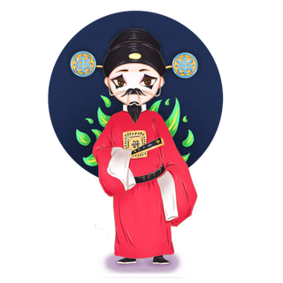 卡通京剧戏剧人物脸谱插画PNG图片 国潮中国风Q版戏剧人物PS素材