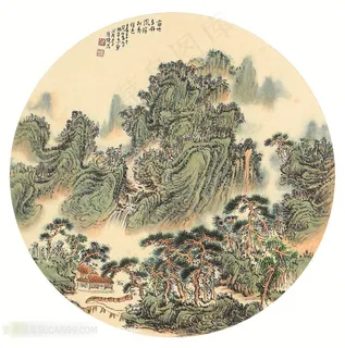 工笔山水风景素材图片