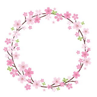 春天浪漫粉红色樱花手绘樱花梅花桃花花朵图片PNG免扣素材