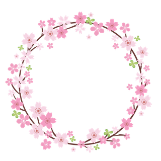 春天浪漫粉红色樱花手绘樱花梅花桃花花朵图片PNG免扣素材