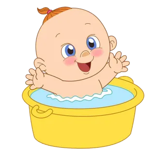 卡通儿童沐浴可爱