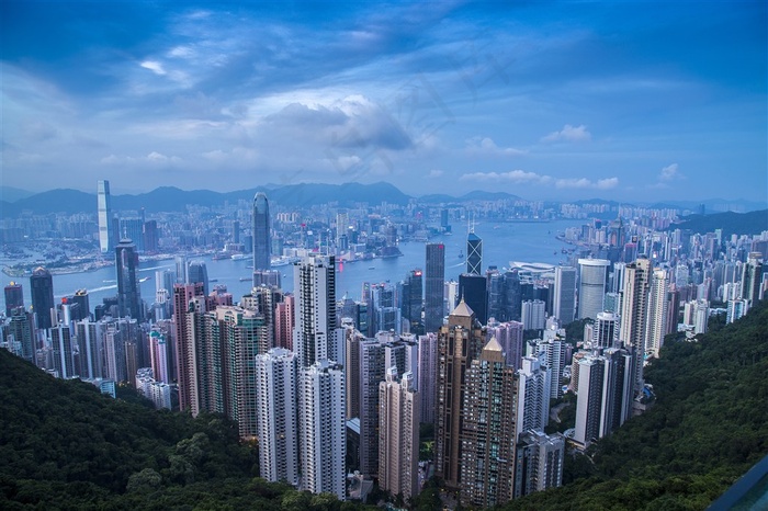 香港海港夜幕