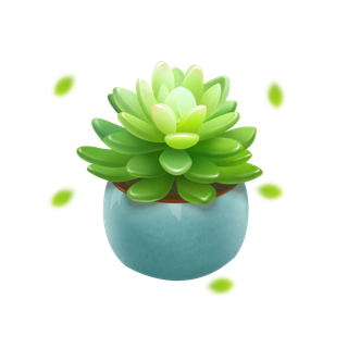 多肉盆栽免抠素材