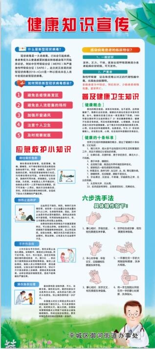 健康知识宣传蓝色清新社区psd模版下载