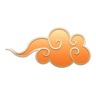 大气中国风祥云国潮风金边立体云朵剪纸创意装饰元素PNG免抠素材