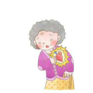 心脏病患者胸口疼痛的老人插图