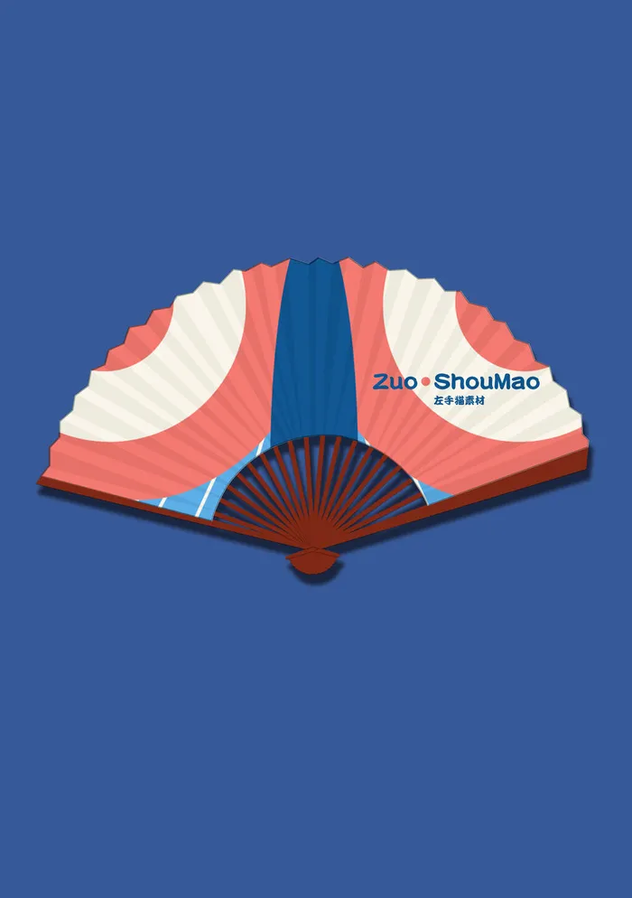 文创样机扇子样机设计素材psd模版下载