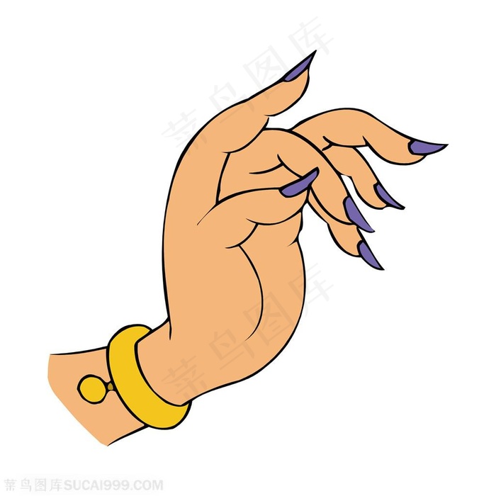 佛手png矢量左手图片