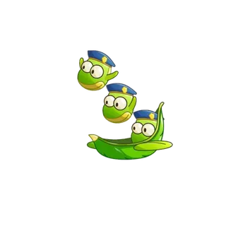 卡通蚕豆手绘单层免抠