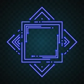 异形科技感发光边框 电商霓虹灯光