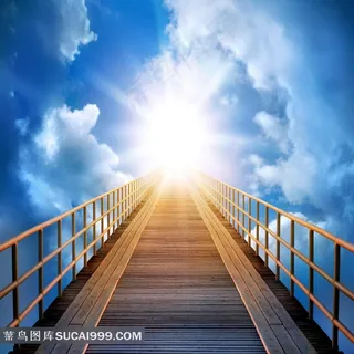 高清天桥天空图片