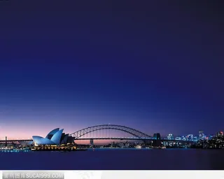 悉尼 城市全景 悉尼歌剧院 夜景