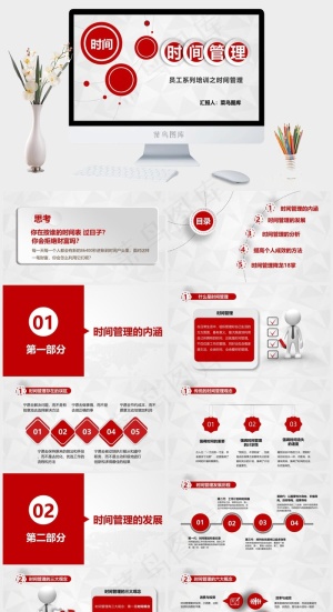 员工培训时间管理培训PPT模板预览图