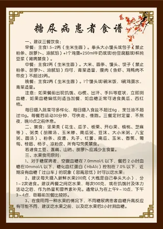 糖尿病患者食谱中医仿古