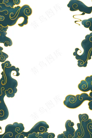 国潮手绘相框psd分层模板