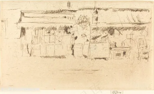 惠斯勒素描街道店铺 惠斯勒素描街道店铺
