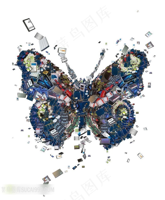 高清数码产品创意组合广告设计图