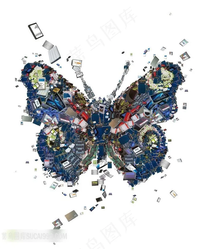 高清数码产品创意组合广告设计图