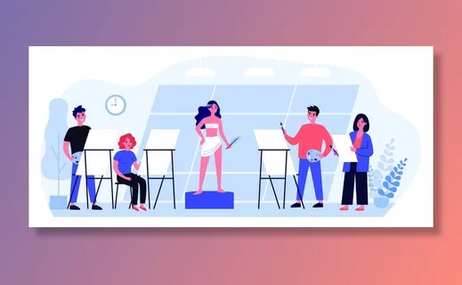 扁平化人物场景办公互联网等距ai矢量设计网页海报UI素材插画