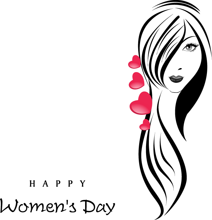 38妇女节三八女神女王粉色花朵玫瑰艺术字设计png免抠ps素材