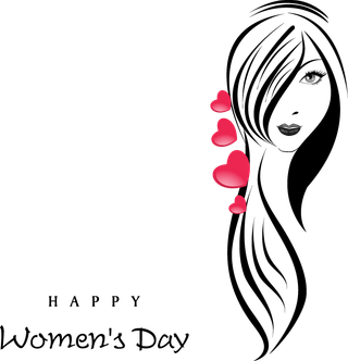 38妇女节三八女神女王粉色花朵玫瑰艺术字设计png免抠ps素材