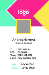 兰红色工作证名片