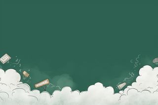 黑板云朵学习粉笔背景