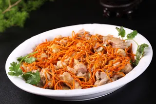 野生虫草花蒸土鸡 (1)