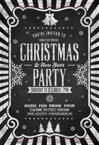 简约大气圣诞节快乐海报