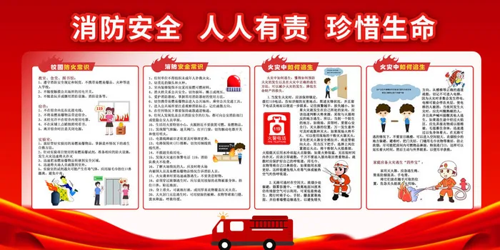 消防安全人人有责psd模版下载