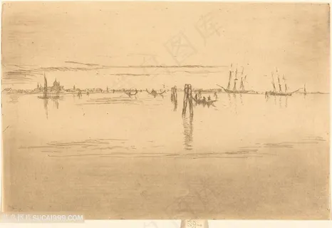 惠斯勒素描湖畔美景 惠斯勒素描湖畔美景