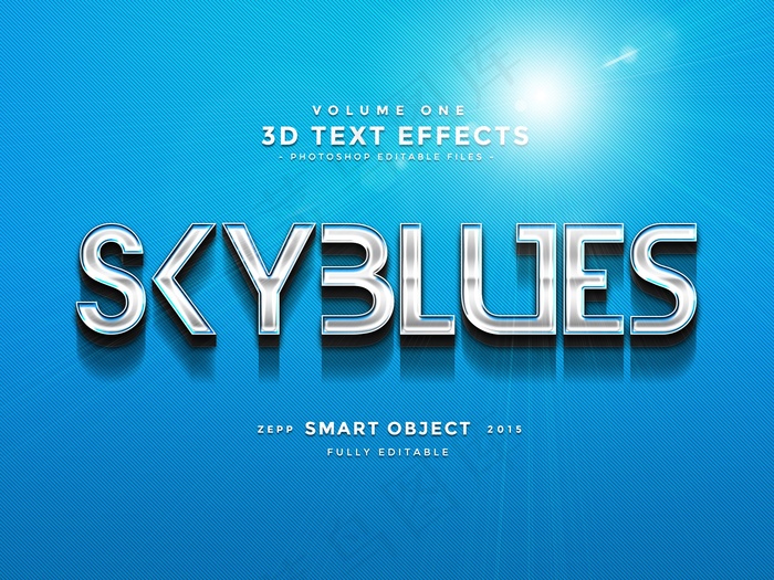 ps3D立体字效