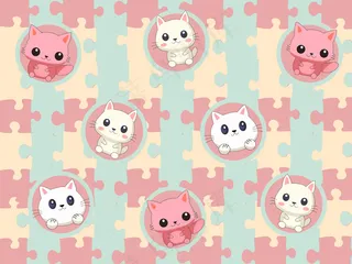 卡通猫咪图案背景