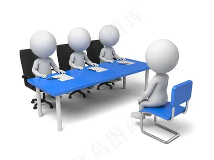 白色商务小人团队素材图片