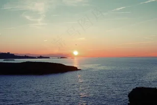 大海日落图片
