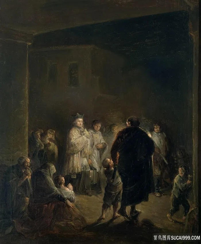 室内人物油画风景画