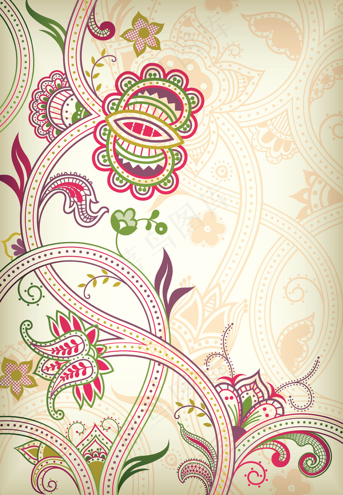 唯美花纹底纹图片