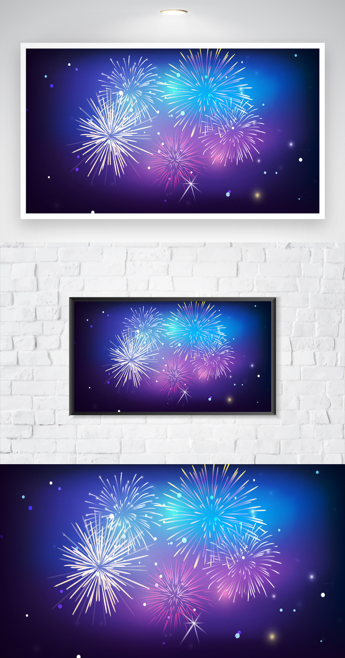 炫目烟花背景素材