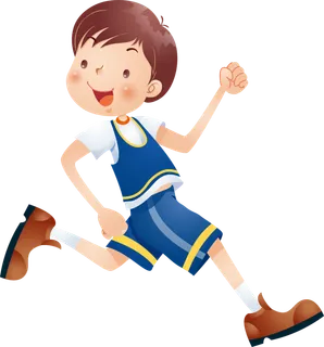 跑步男孩卡通